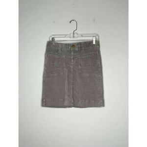 Athleta Corduroy Pencil Skirt Light Gray Size 2